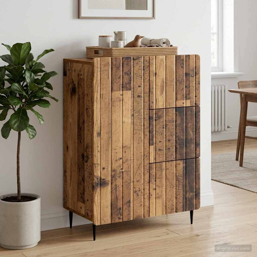 Servírovací Skříň Se Zásuvkou Staré Dřevo 66 X 34,5 X 91,5 Cm