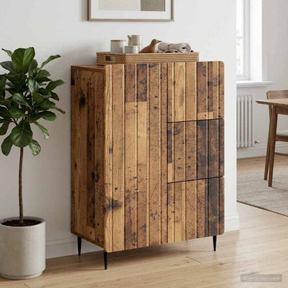 Servírovací Skříň Se Zásuvkou Staré Dřevo 66 X 34,5 X 91,5 Cm