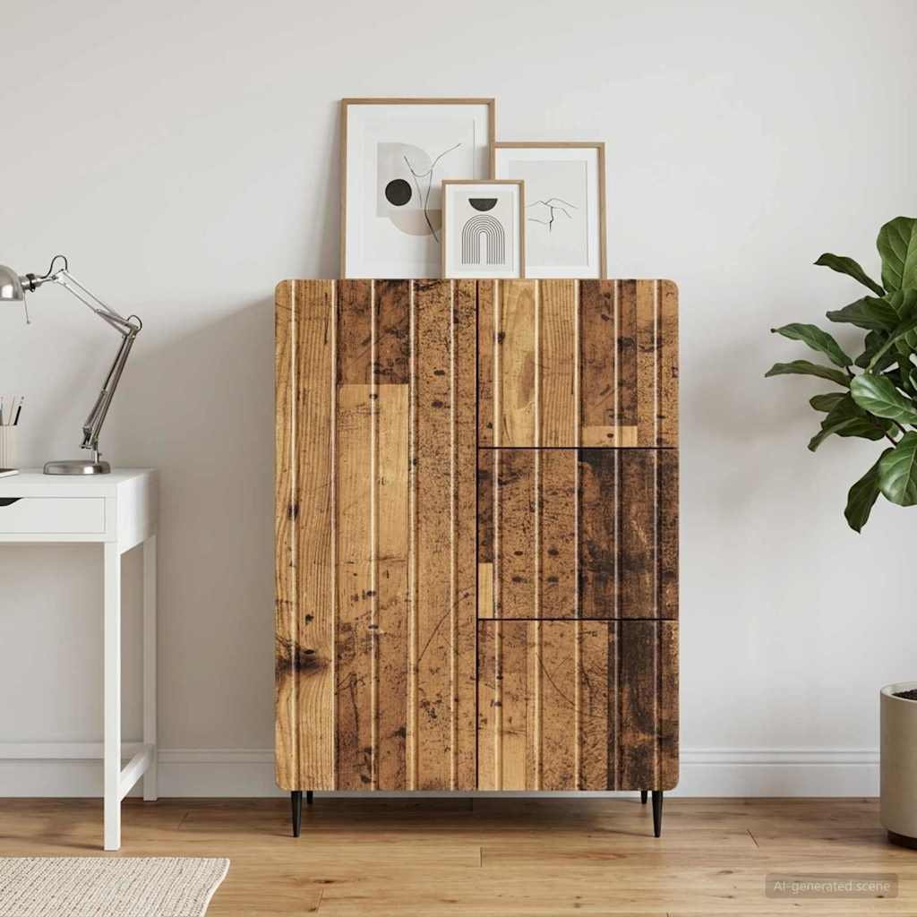 Servírovací Skříň Se Zásuvkou Staré Dřevo 66 X 34,5 X 91,5 Cm
