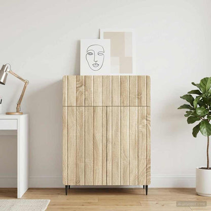 Servírovací Skříň Dub Sonoma 66 X 34,5 X 92 Cm Kompozitní Dřevo