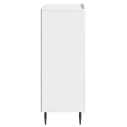 Servírovací Skříň Bílá S Vysokým Leskem 66 X 34,5 X 92 Cm