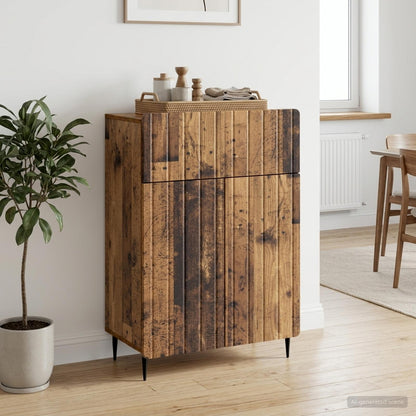 Servírovací Skříň Se Zásuvkou Staré Dřevo 66 X 34,5 X 92 Cm