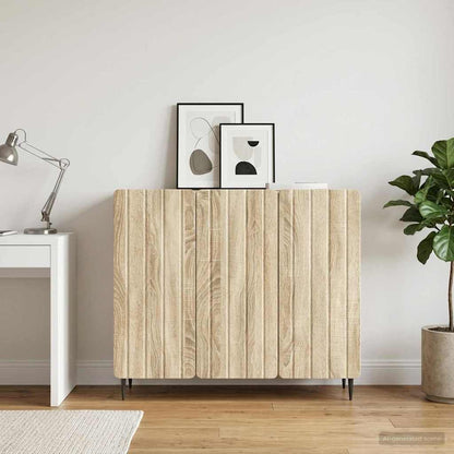 Servírovací Skříň Dub Sonoma 89 X 34,5 X 82 Cm Kompozitní Dřevo