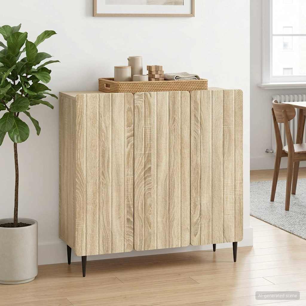 Servírovací Skříň Dub Sonoma 89 X 34,5 X 82 Cm Kompozitní Dřevo