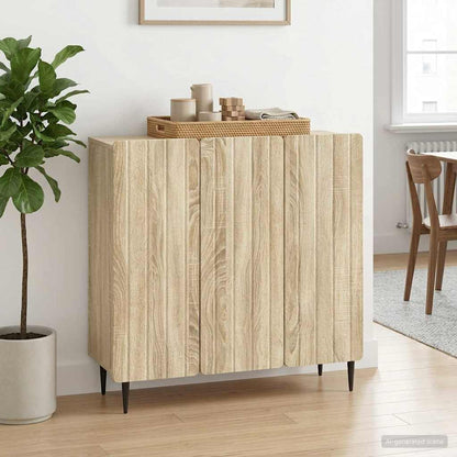 Servírovací Skříň Dub Sonoma 89 X 34,5 X 82 Cm Kompozitní Dřevo