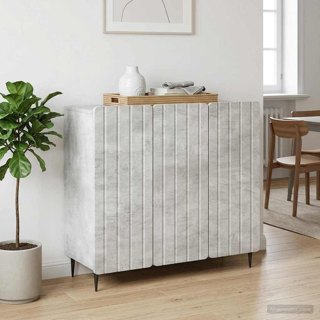 Servírovací Skříň Betonově Šedá 89 X 34,5 X 82 Cm