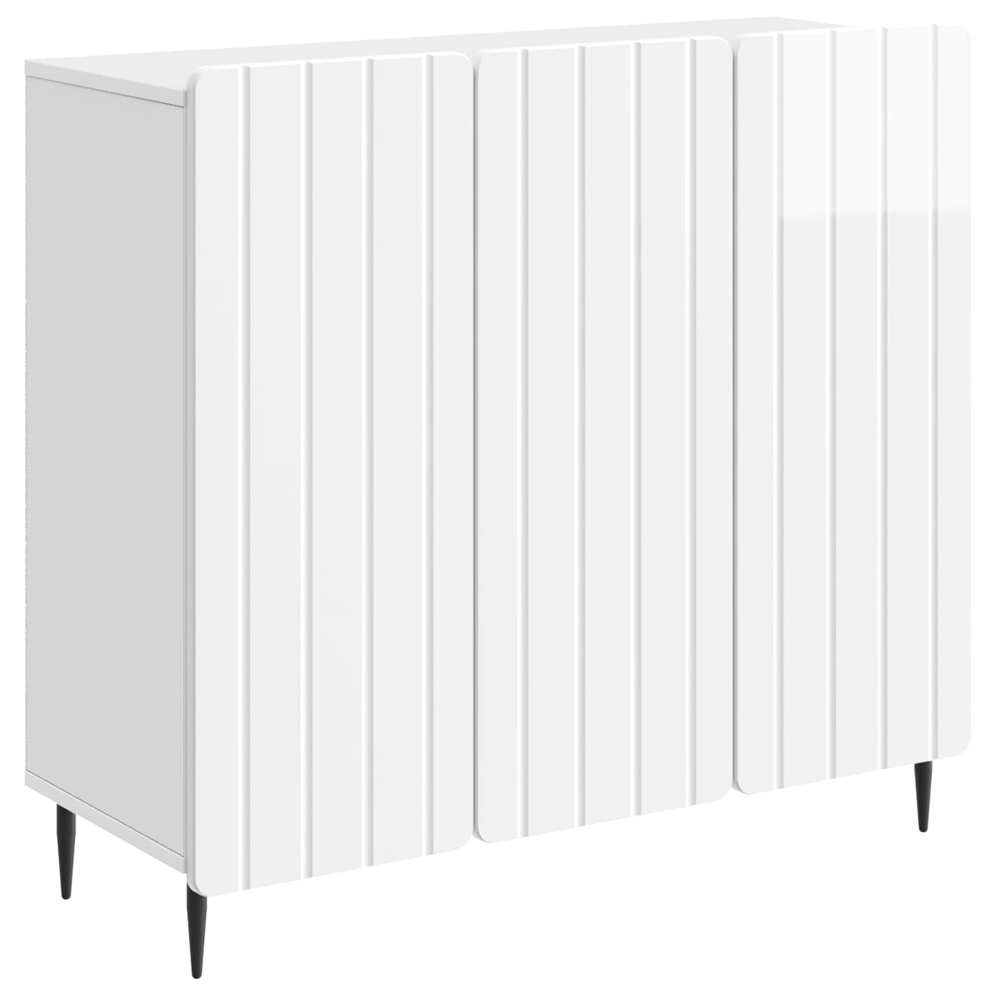 Servírovací Skříň Bílá S Vysokým Leskem 89 X 34,5 X 82 Cm