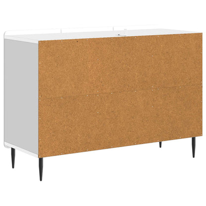 Servírovací Skříň Bílá 89 X 34,5 X 62 Cm Kompozitní Dřevo