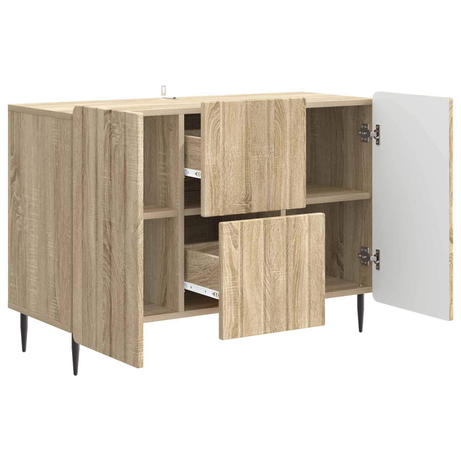 Servírovací Skříň Dub Sonoma 89 X 34,5 X 62 Cm Kompozitní Dřevo