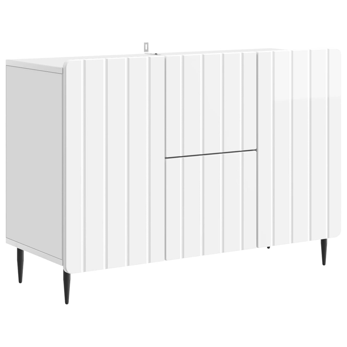 Servírovací Skříň Bílá S Vysokým Leskem 89 X 34,5 X 62 Cm