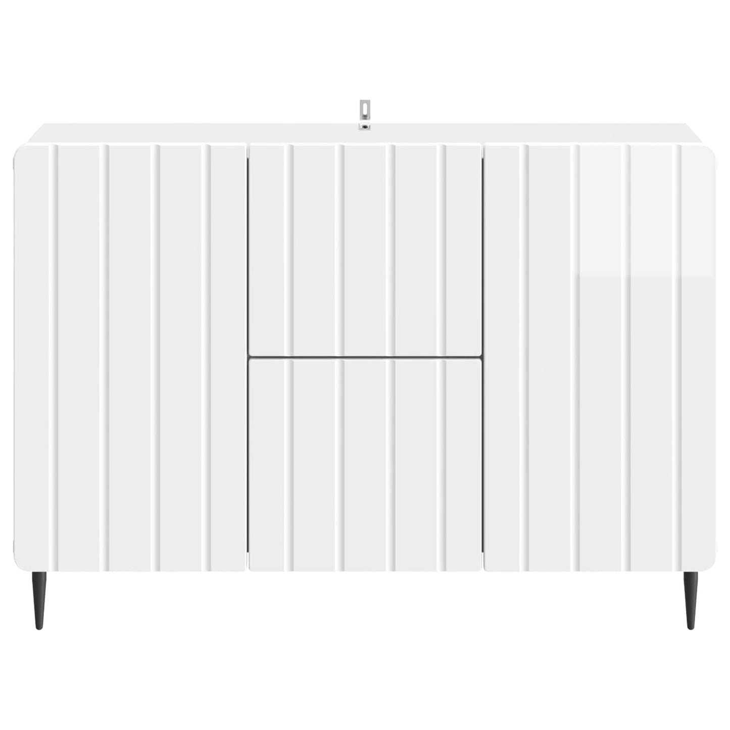 Servírovací Skříň Bílá S Vysokým Leskem 89 X 34,5 X 62 Cm