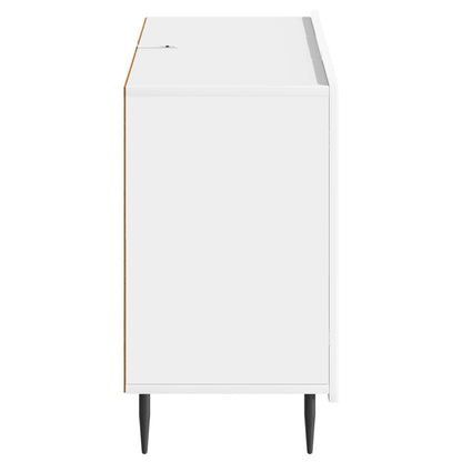 Servírovací Skříň Bílá S Vysokým Leskem 89 X 34,5 X 62 Cm