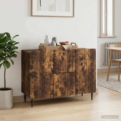 Servírovací Skříň Se Zásuvkou Kouřový Dub 89 X 34,5 X 62 Cm