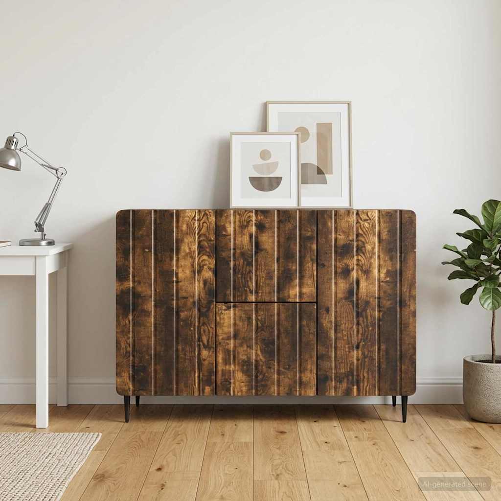 Servírovací Skříň Se Zásuvkou Kouřový Dub 89 X 34,5 X 62 Cm
