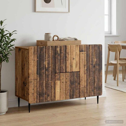 Servírovací Skříň Se Zásuvkou Staré Dřevo 89 X 34,5 X 62 Cm