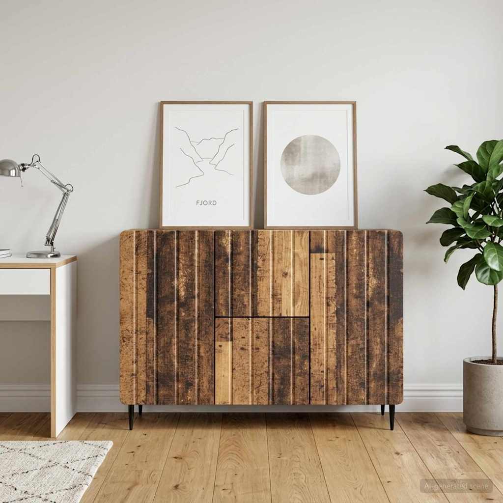 Servírovací Skříň Se Zásuvkou Staré Dřevo 89 X 34,5 X 62 Cm