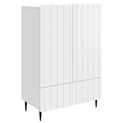 Servírovací Skříň Bílá 66 X 34,5 X 97 Cm Kompozitní Dřevo