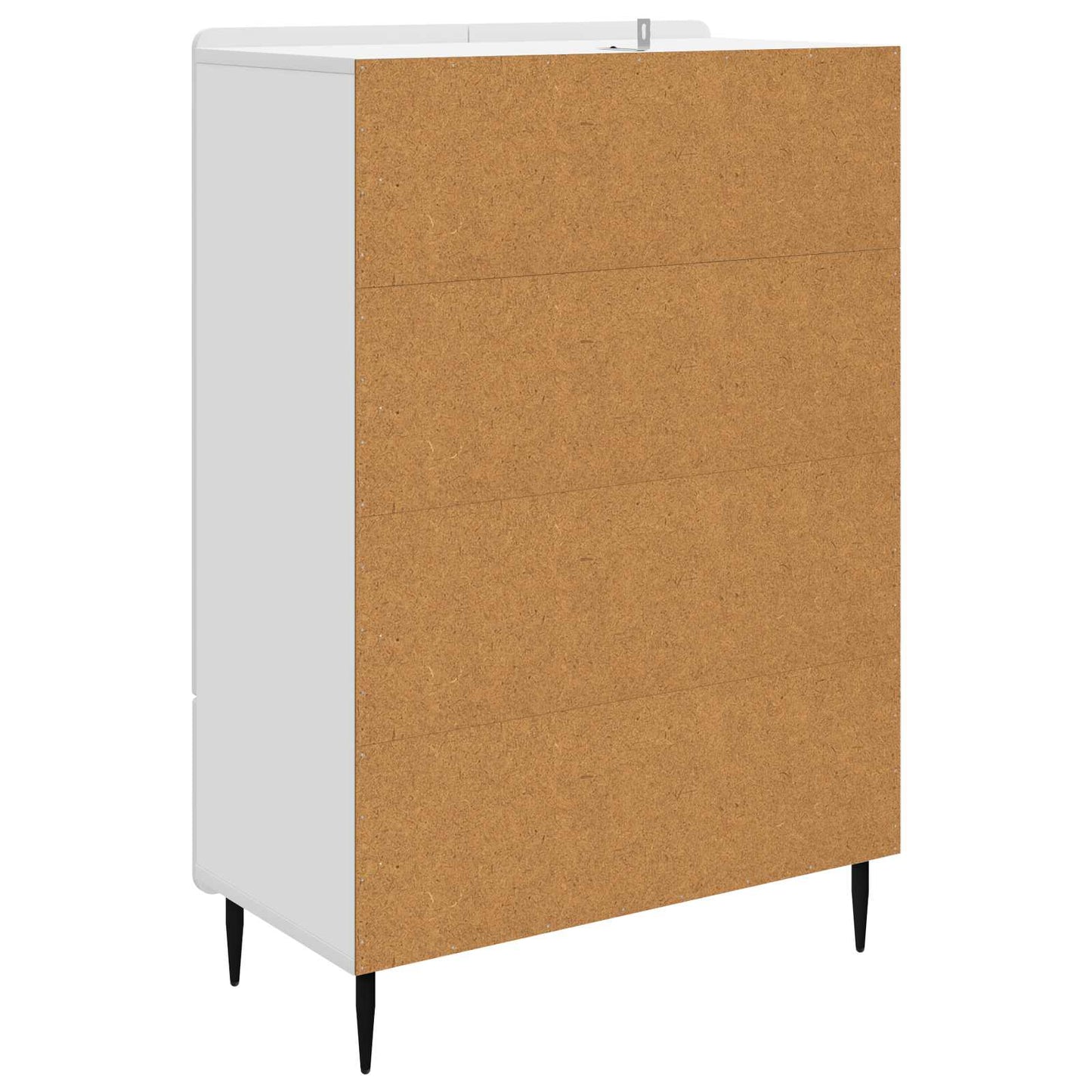 Servírovací Skříň Bílá 66 X 34,5 X 97 Cm Kompozitní Dřevo