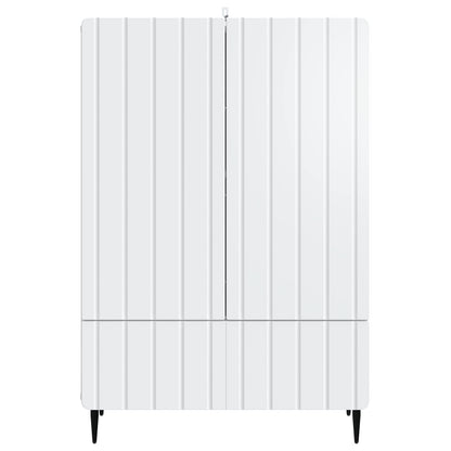 Servírovací Skříň Bílá 66 X 34,5 X 97 Cm Kompozitní Dřevo