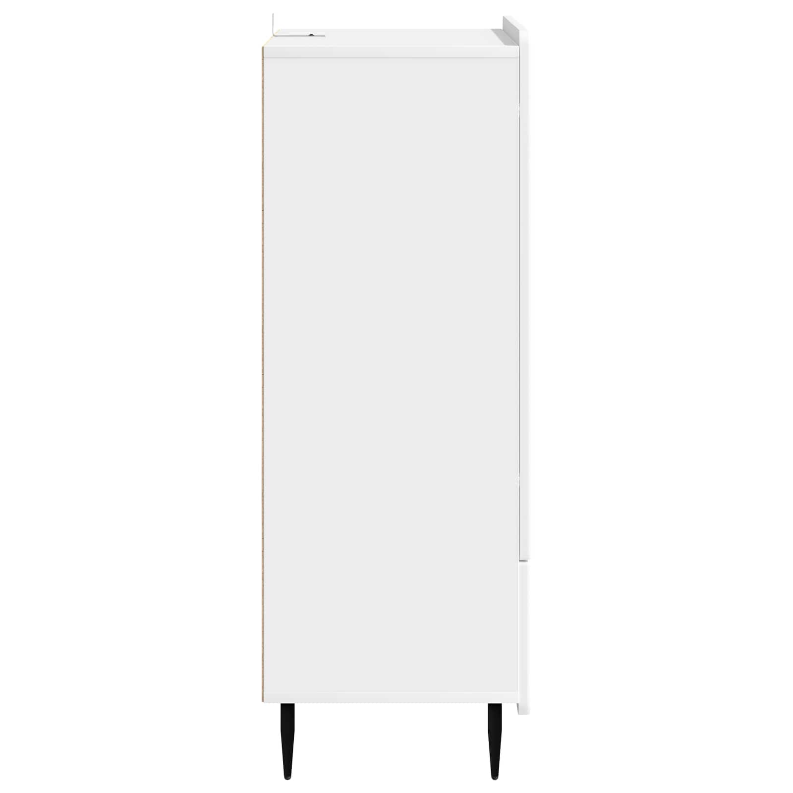 Servírovací Skříň Bílá 66 X 34,5 X 97 Cm Kompozitní Dřevo