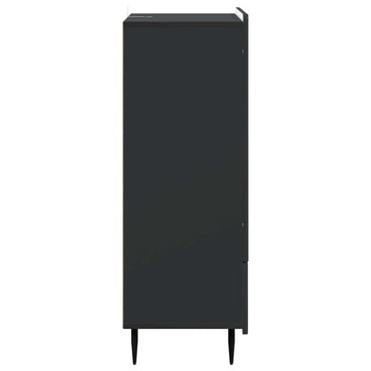 Servírovací Skříň Černá 66 X 34,5 X 97 Cm Kompozitní Dřevo