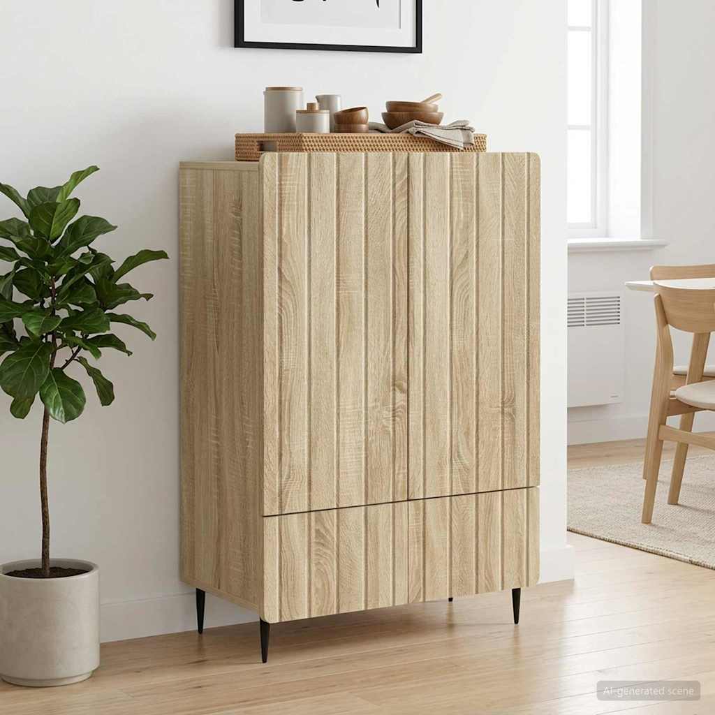 Servírovací Skříň Dub Sonoma 66 X 34,5 X 97 Cm Kompozitní Dřevo
