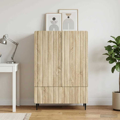 Servírovací Skříň Dub Sonoma 66 X 34,5 X 97 Cm Kompozitní Dřevo