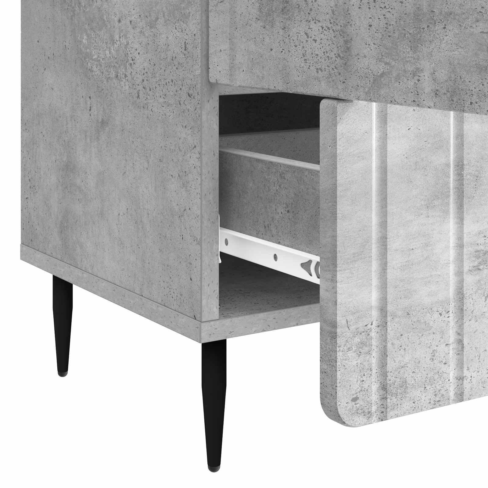 Servírovací Skříň Se Zásuvkou Betonově Šedá 66 X 34,5 X 97 Cm