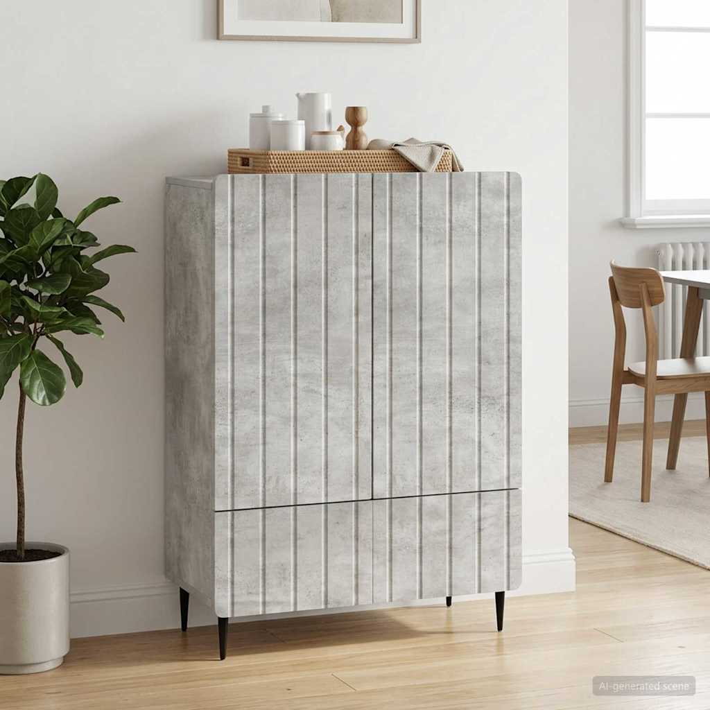 Servírovací Skříň Se Zásuvkou Betonově Šedá 66 X 34,5 X 97 Cm