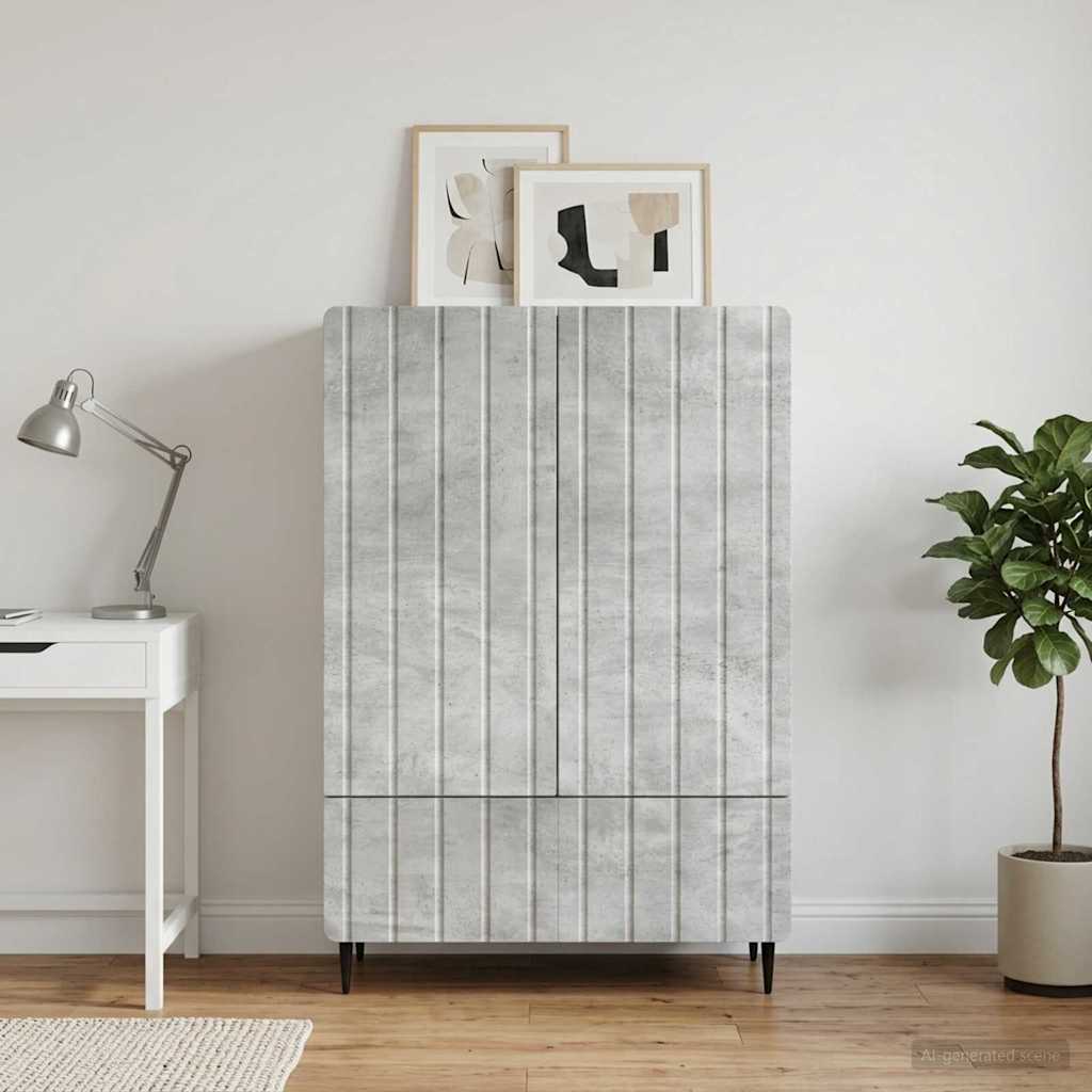 Servírovací Skříň Se Zásuvkou Betonově Šedá 66 X 34,5 X 97 Cm