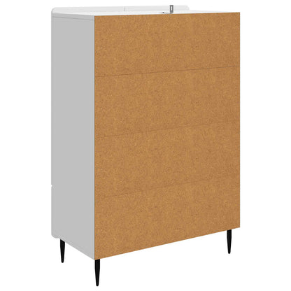 Servírovací Skříň Bílá S Vysokým Leskem 66 X 34,5 X 97 Cm