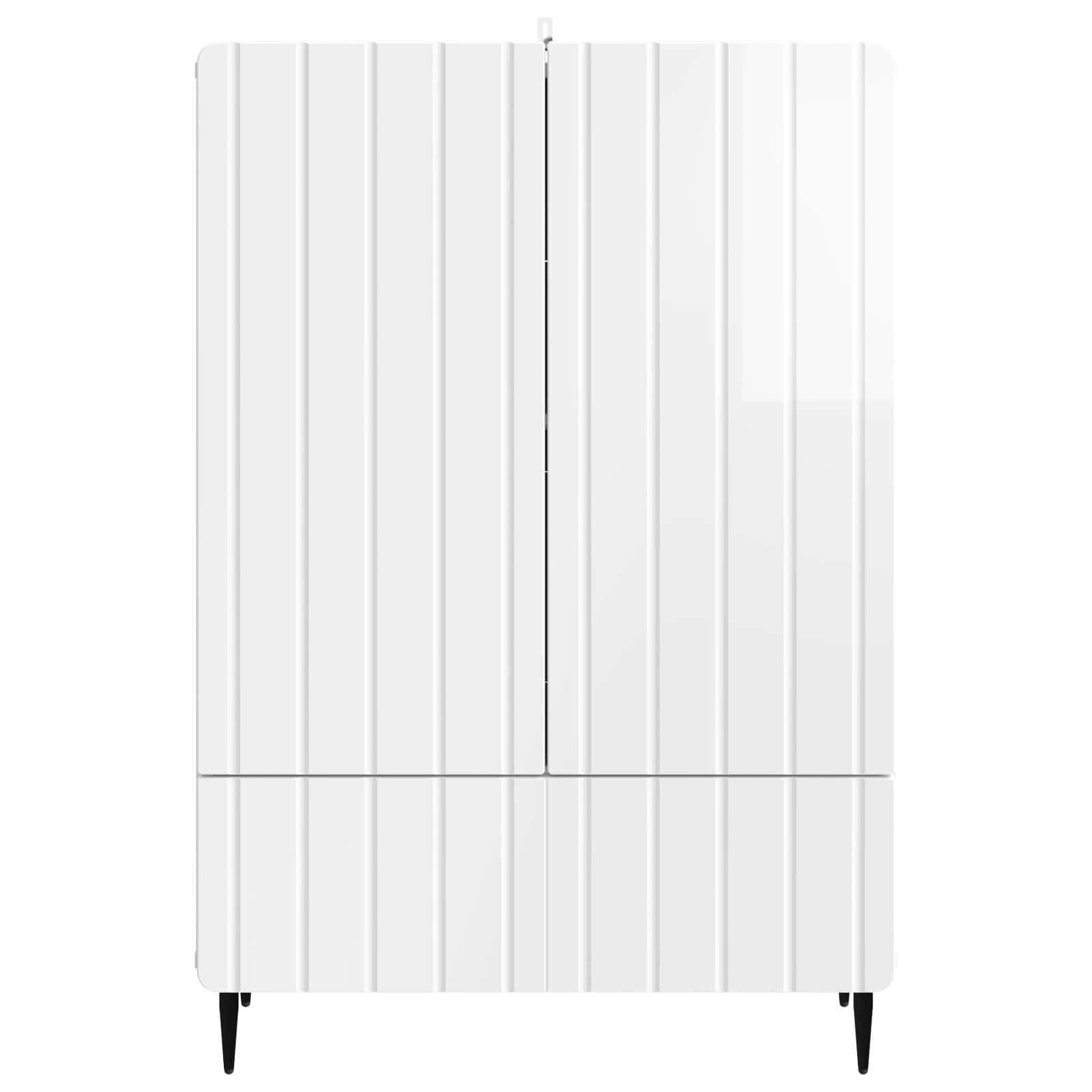 Servírovací Skříň Bílá S Vysokým Leskem 66 X 34,5 X 97 Cm