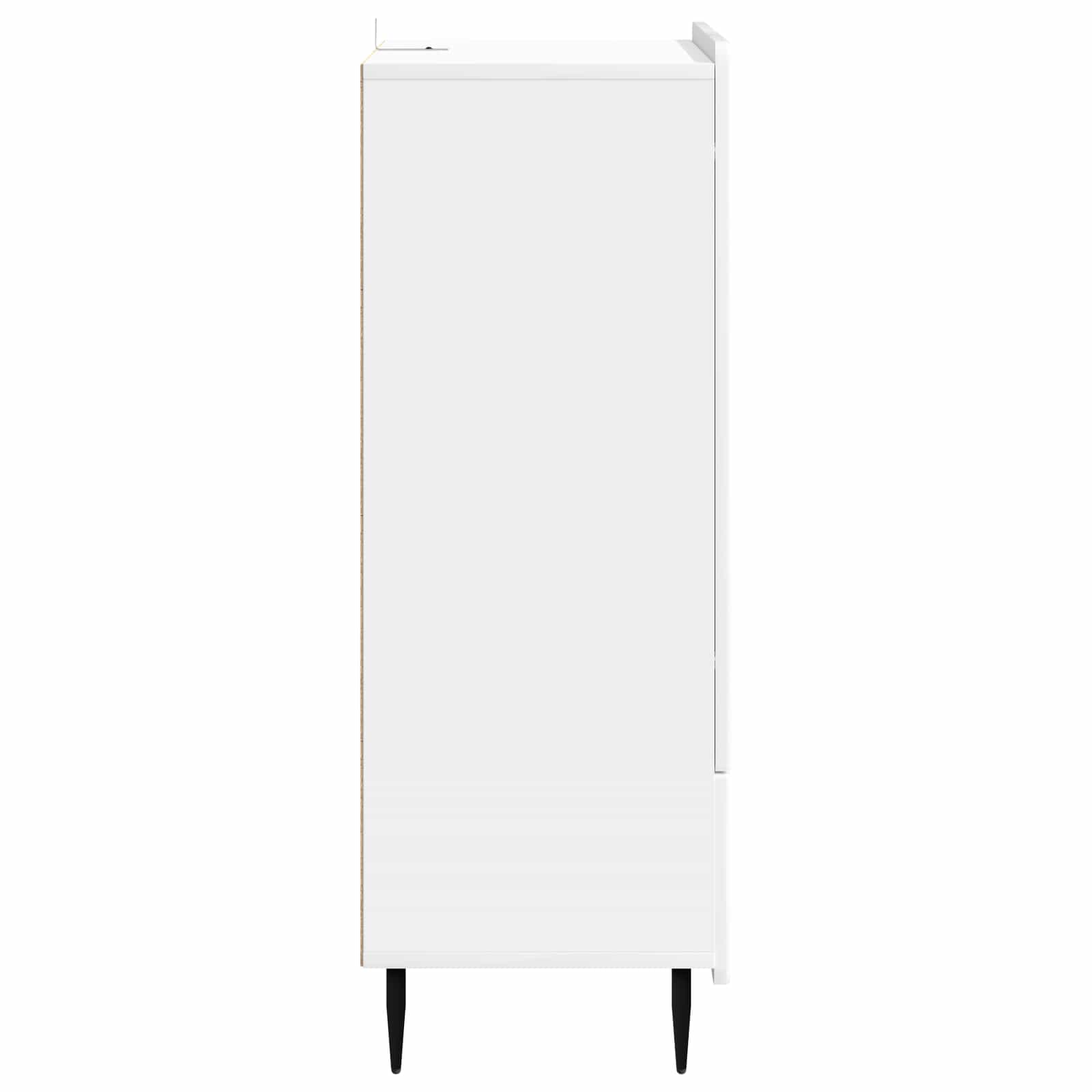 Servírovací Skříň Bílá S Vysokým Leskem 66 X 34,5 X 97 Cm
