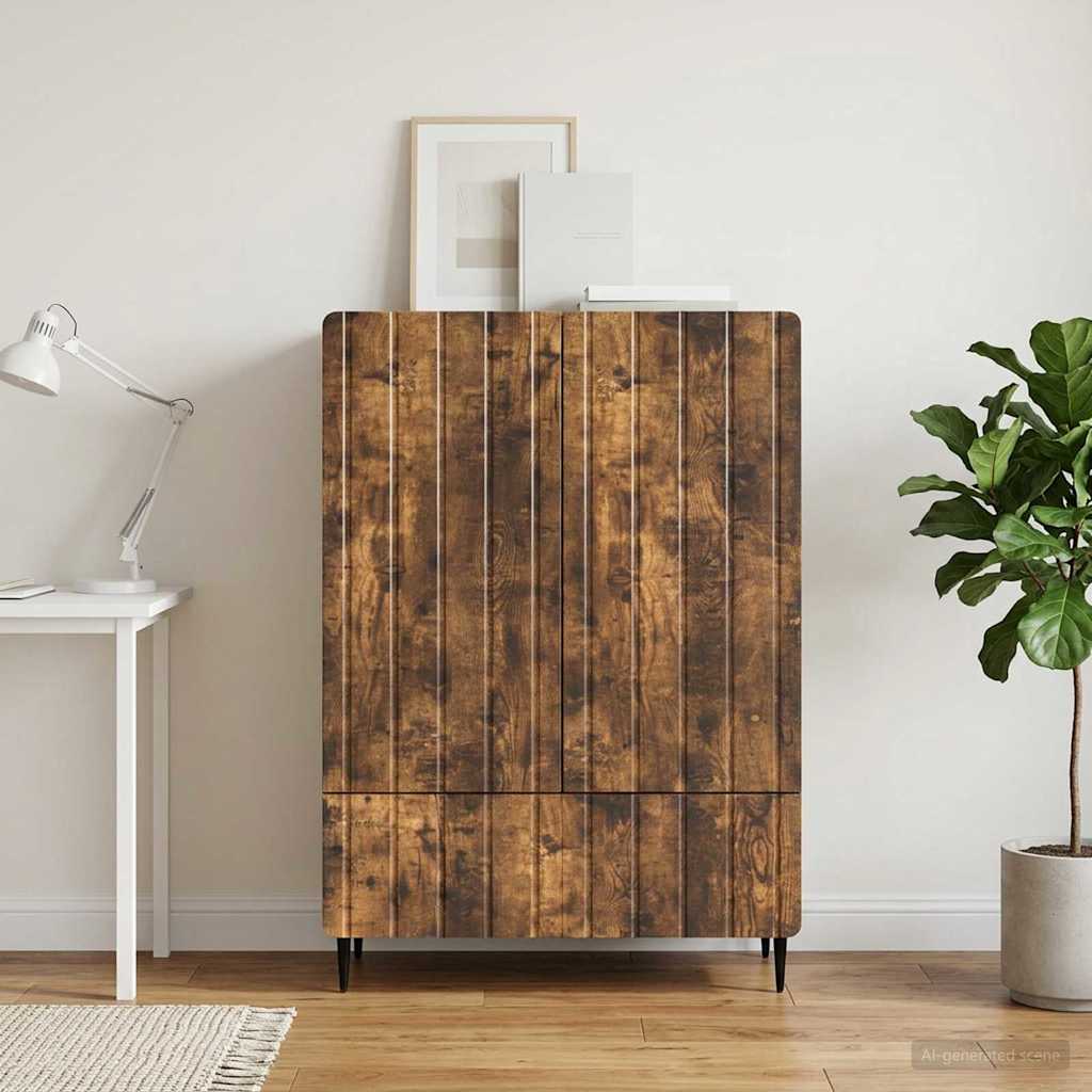 Servírovací Skříň Se Zásuvkou Kouřový Dub 66 X 34,5 X 97 Cm