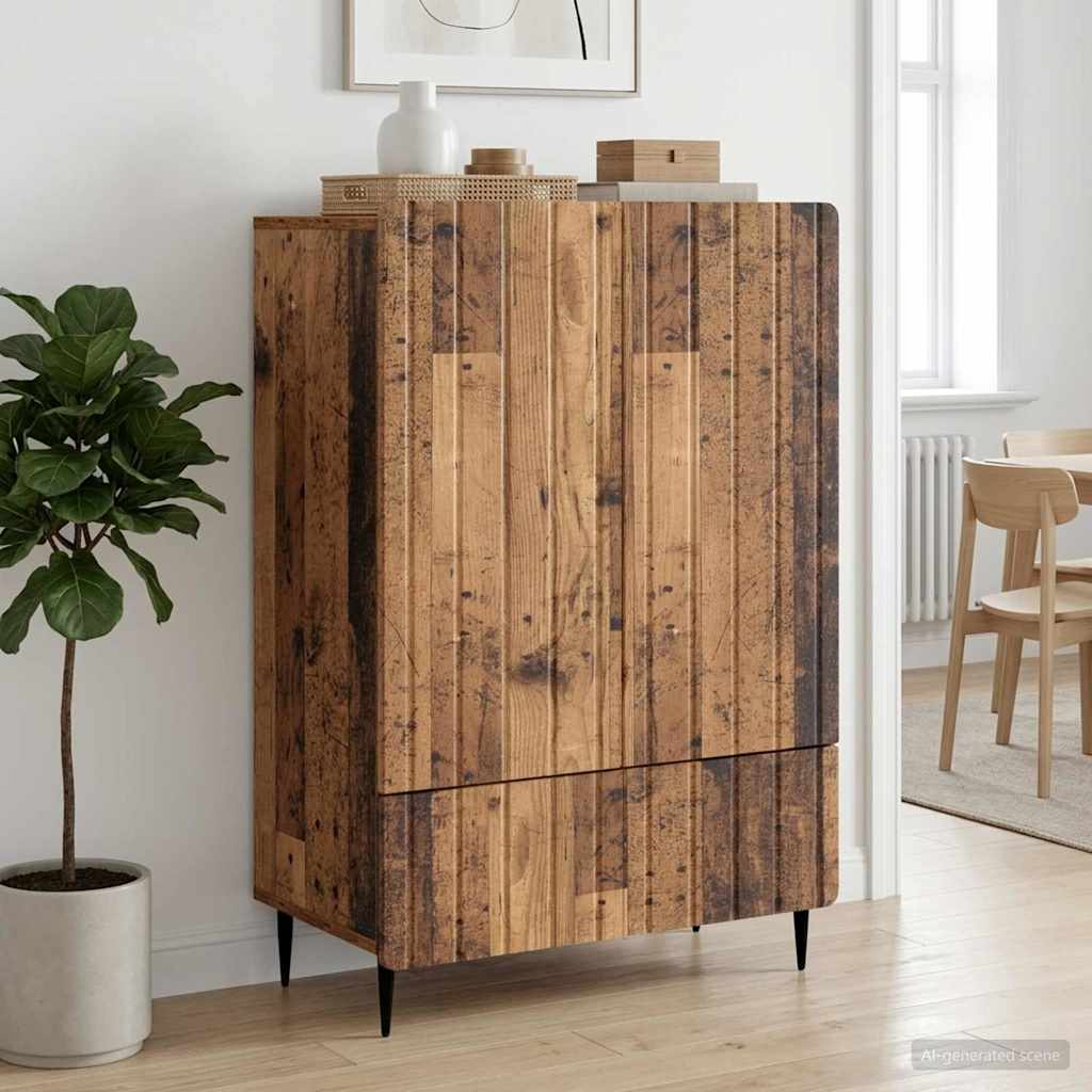 Servírovací Skříň Se Zásuvkou Staré Dřevo 66 X 34,5 X 97 Cm