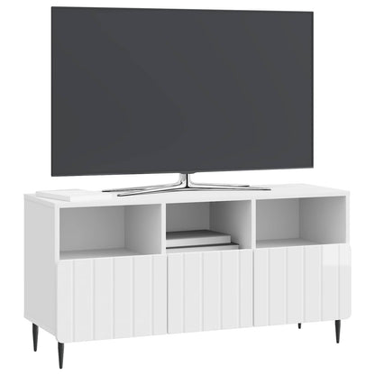 Televizní Skříň Bílá S Vysokým Leskem 102 X 34,5 X 50 Cm