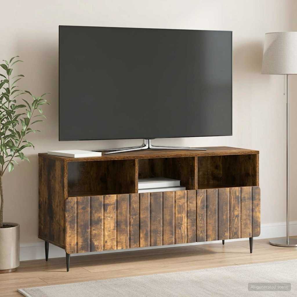Televizní Skříň Kouřový Dub 102 X 34,5 X 50 Cm Kompozitní Dřevo