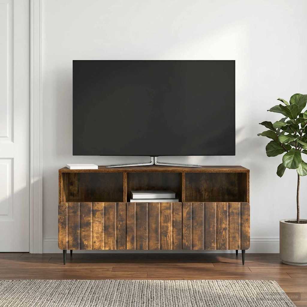 Televizní Skříň Kouřový Dub 102 X 34,5 X 50 Cm Kompozitní Dřevo