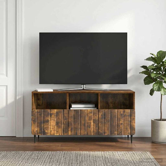 Televizní Skříň Kouřový Dub 102 X 34,5 X 50 Cm Kompozitní Dřevo