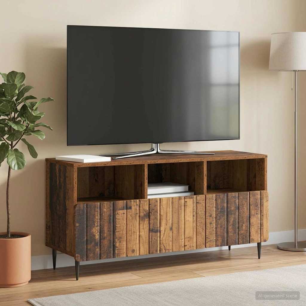Televizní Skříň Staré Dřevo 102 X 34,5 X 50 Cm Kompozitní Dřevo
