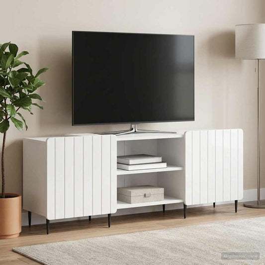 Televizní Skříň Bílá S Vysokým Leskem 150 X 31 X 52 Cm