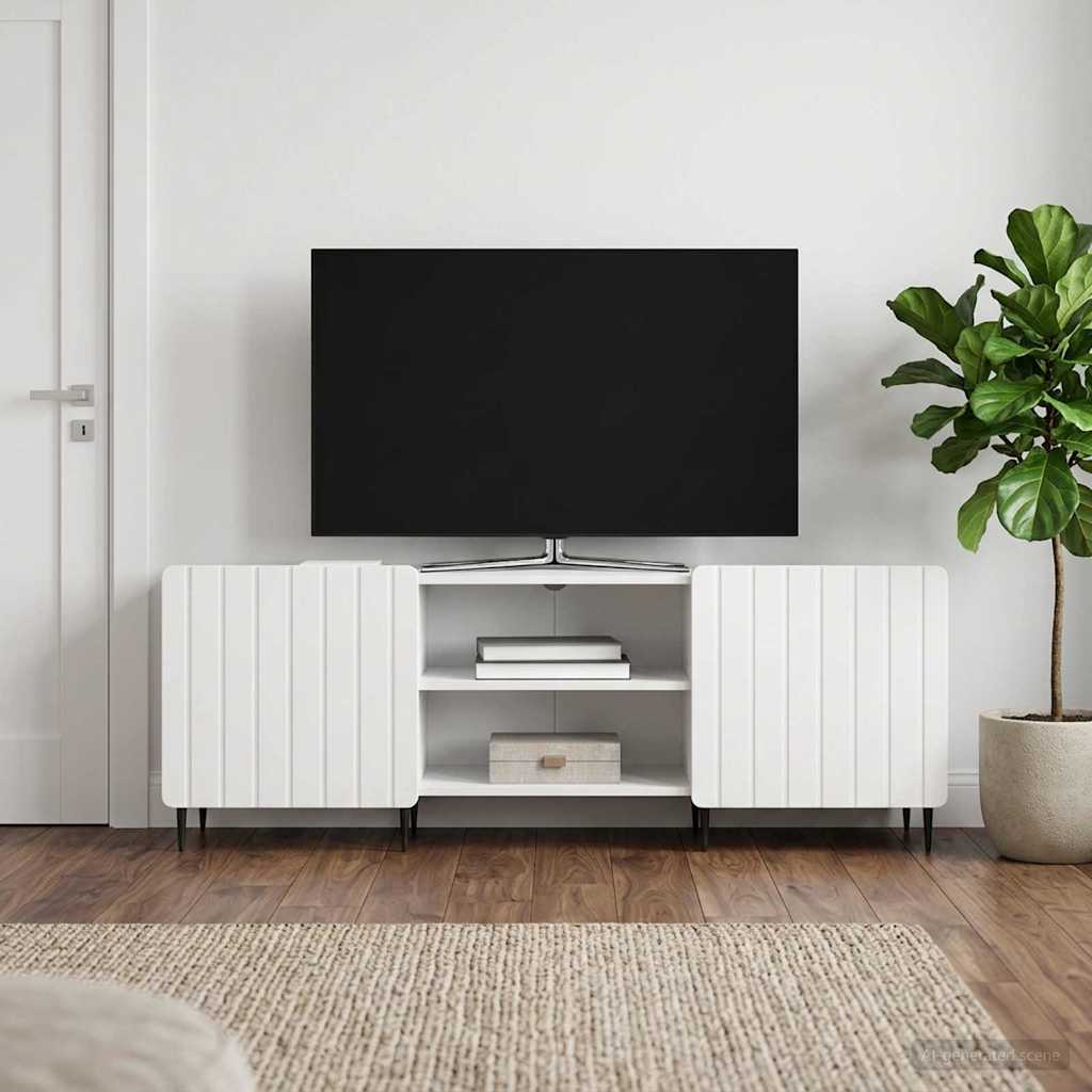Televizní Skříň Bílá S Vysokým Leskem 150 X 31 X 52 Cm