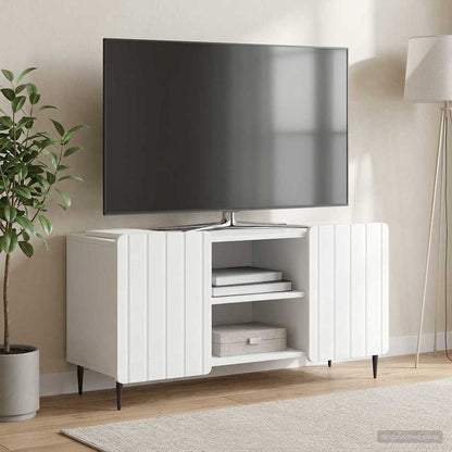 Televizní Skříň Bílá 102 X 34,5 X 52 Cm Kompozitní Dřevo