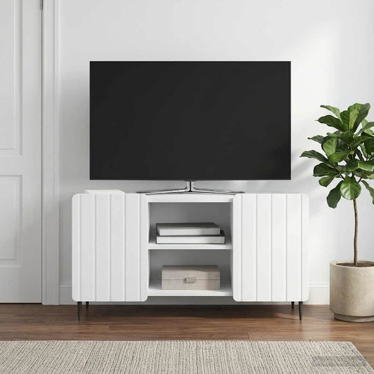 Televizní Skříň Bílá 102 X 34,5 X 52 Cm Kompozitní Dřevo