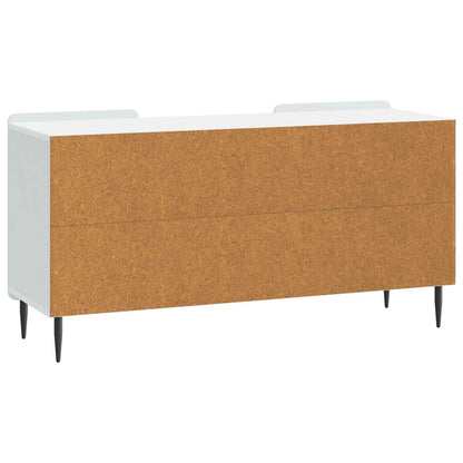 Televizní Skříň Bílá 102 X 34,5 X 52 Cm Kompozitní Dřevo