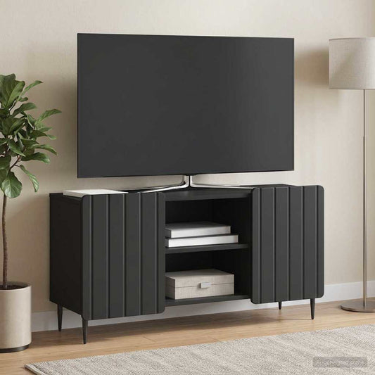 Televizní Skříň Černá 102 X 34,5 X 52 Cm Kompozitní Dřevo