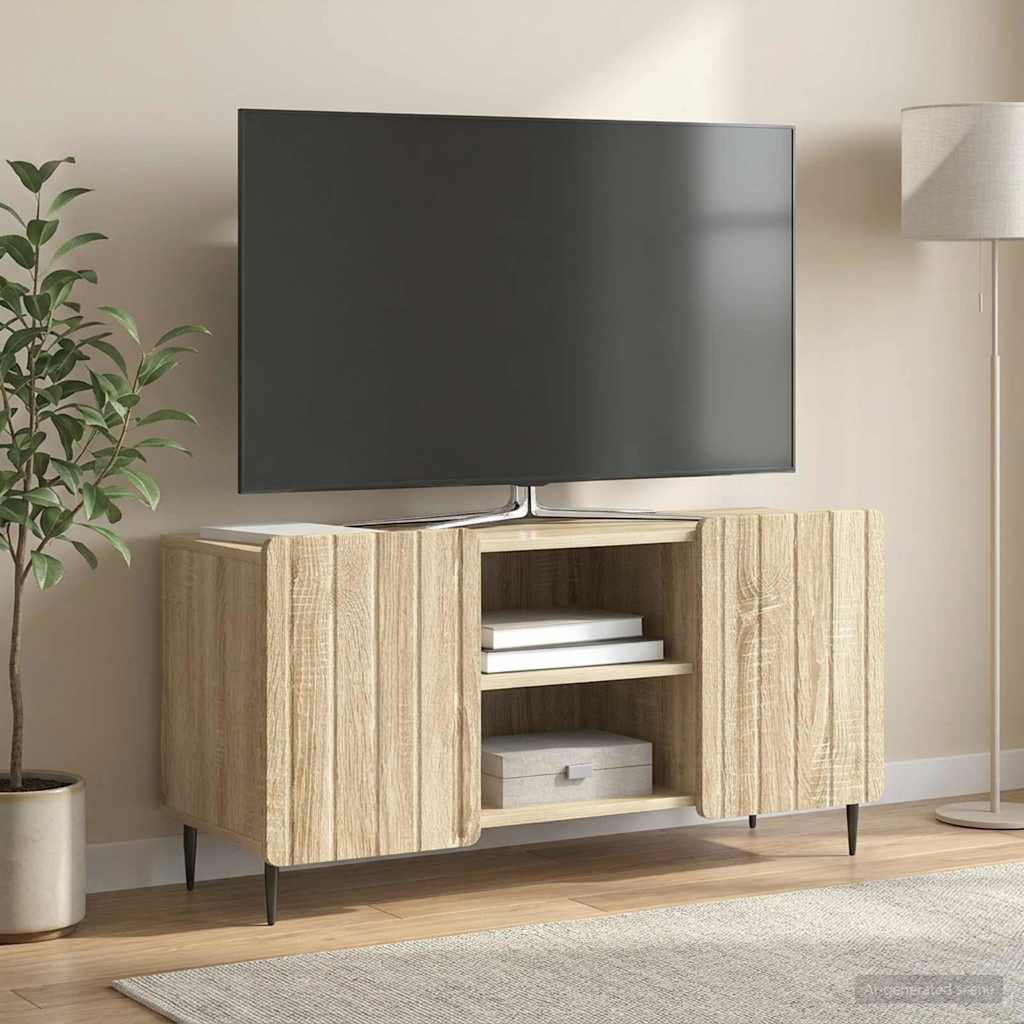 Televizní Skříň Dub Sonoma 102 X 34,5 X 52 Cm Kompozitní Dřevo