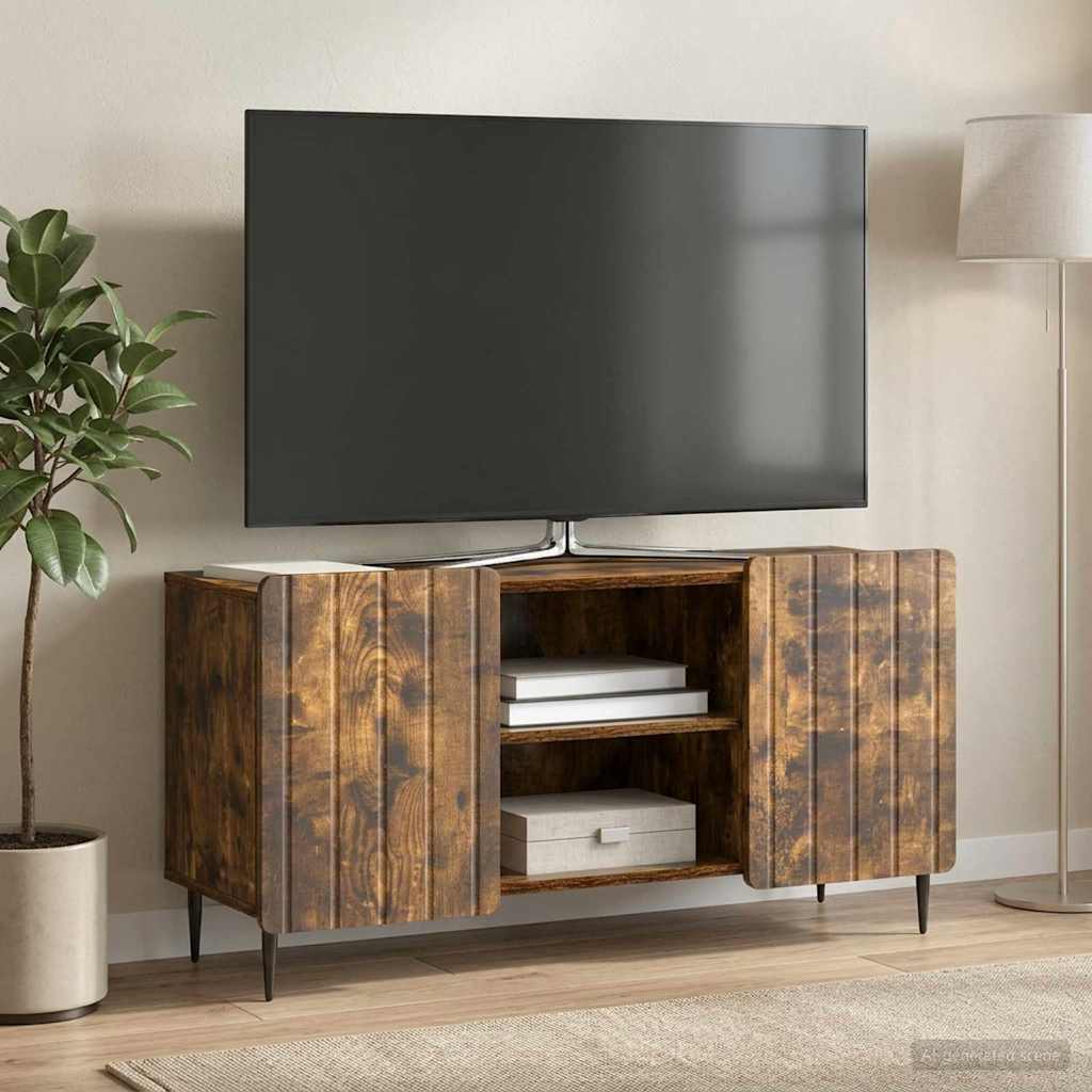 Televizní Skříň Kouřový Dub 102 X 34,5 X 52 Cm Kompozitní Dřevo