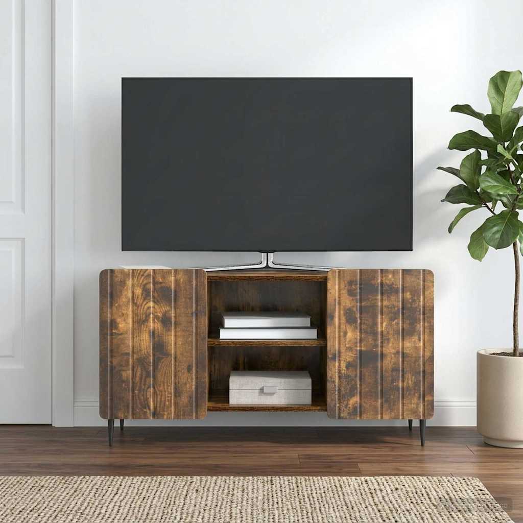 Televizní Skříň Kouřový Dub 102 X 34,5 X 52 Cm Kompozitní Dřevo