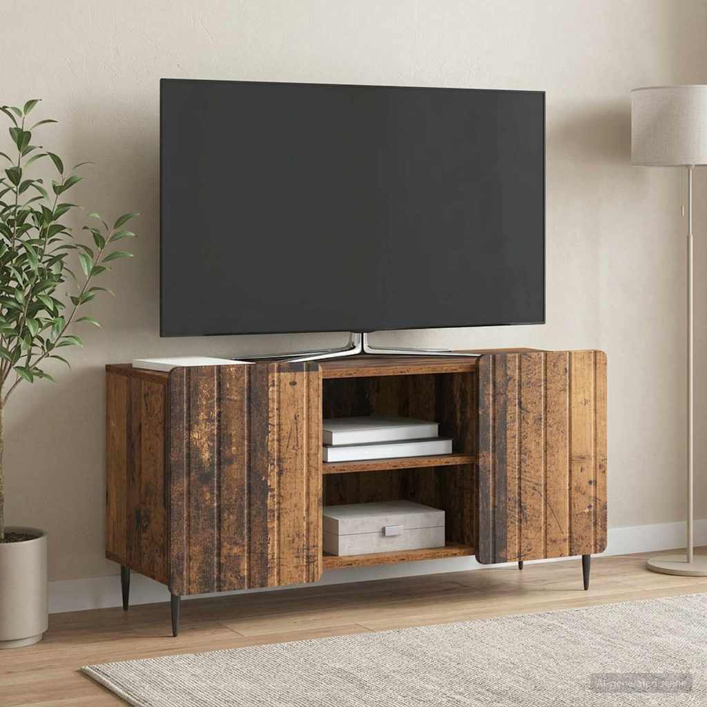 Televizní Skříň Staré Dřevo 102 X 34,5 X 52 Cm Kompozitní Dřevo